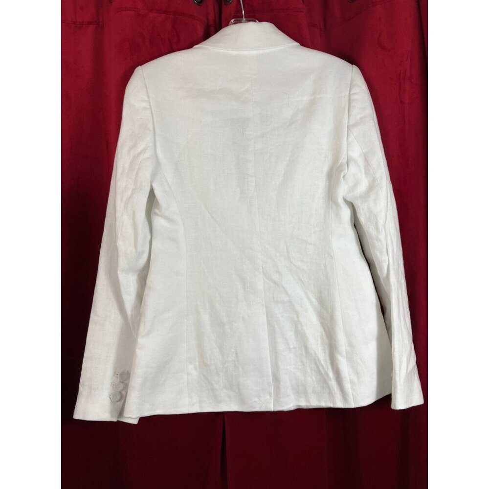 0 R NWT Boden Marylebone Linen Blazer White 2 Button Zero Regular - Picture 4 of 4